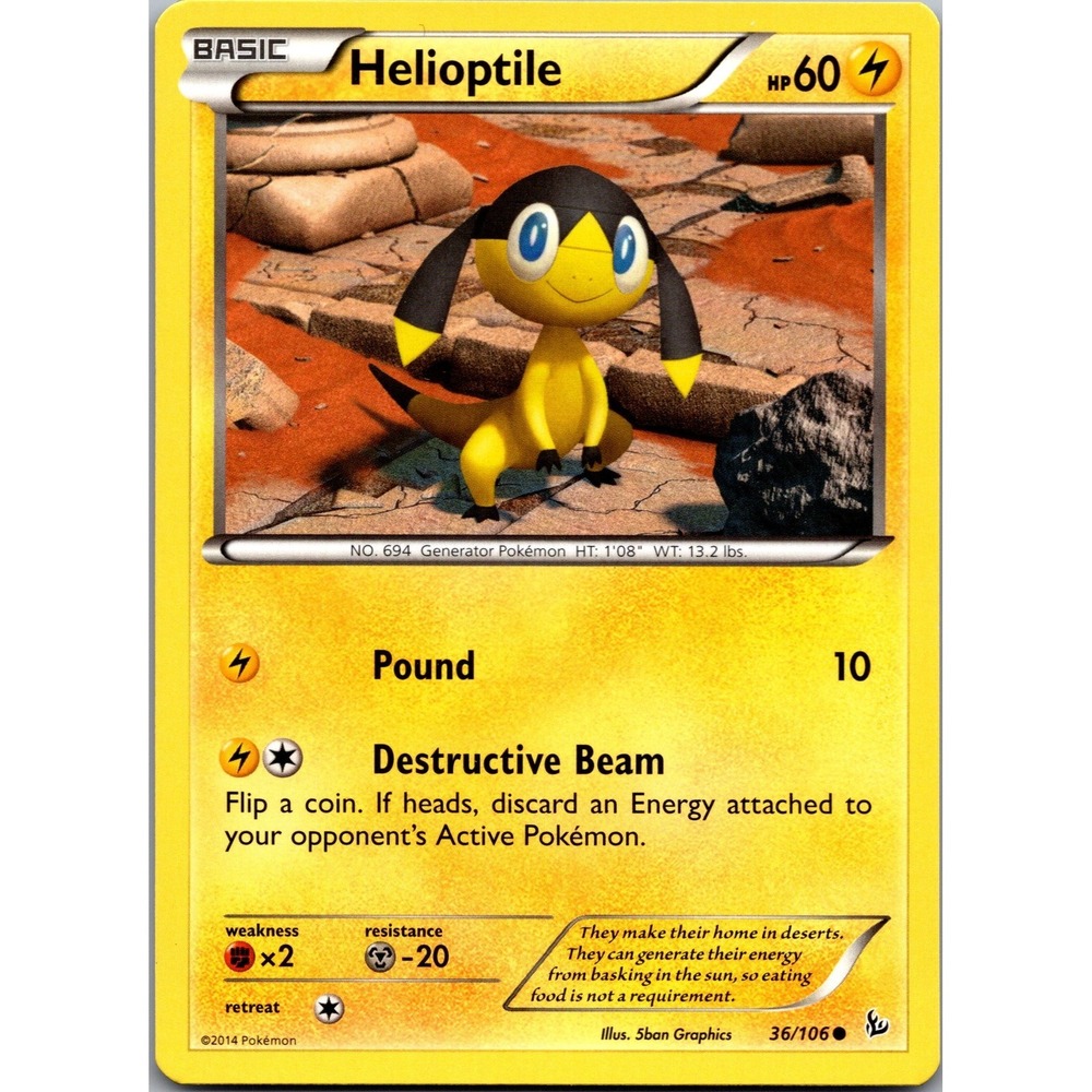 Helioptile Common XY - Flashfire 36/106 LP tcga+ Normal